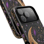 Vespertine Celestial Bat Magnetic Phone Case – Gothic Purple Moon Tough Case