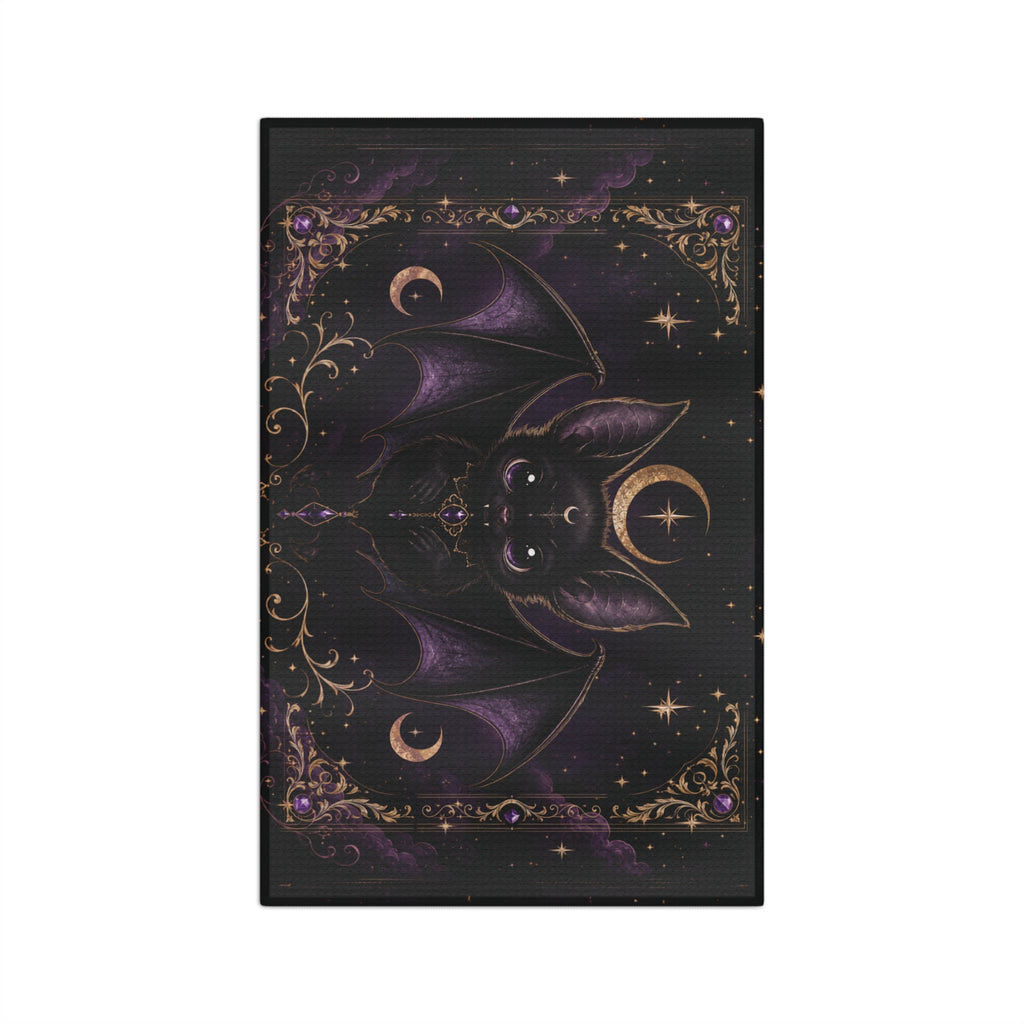 Vespertine Gothic Bat Microfiber Tea Towel | Celestial Kitchen Towel