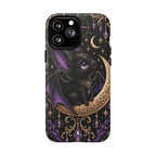 Vespertine Moonwatcher Magnetic Phone Case – Gothic Purple Bat Crescent Moon Tough Case
