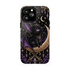 Vespertine Moonwatcher Magnetic Phone Case – Gothic Purple Bat Crescent Moon Tough Case