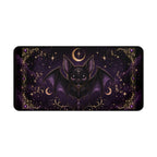 Vespertine Gothic Bat Gaming Desk Mat | Celestial Extended Mouse Pad