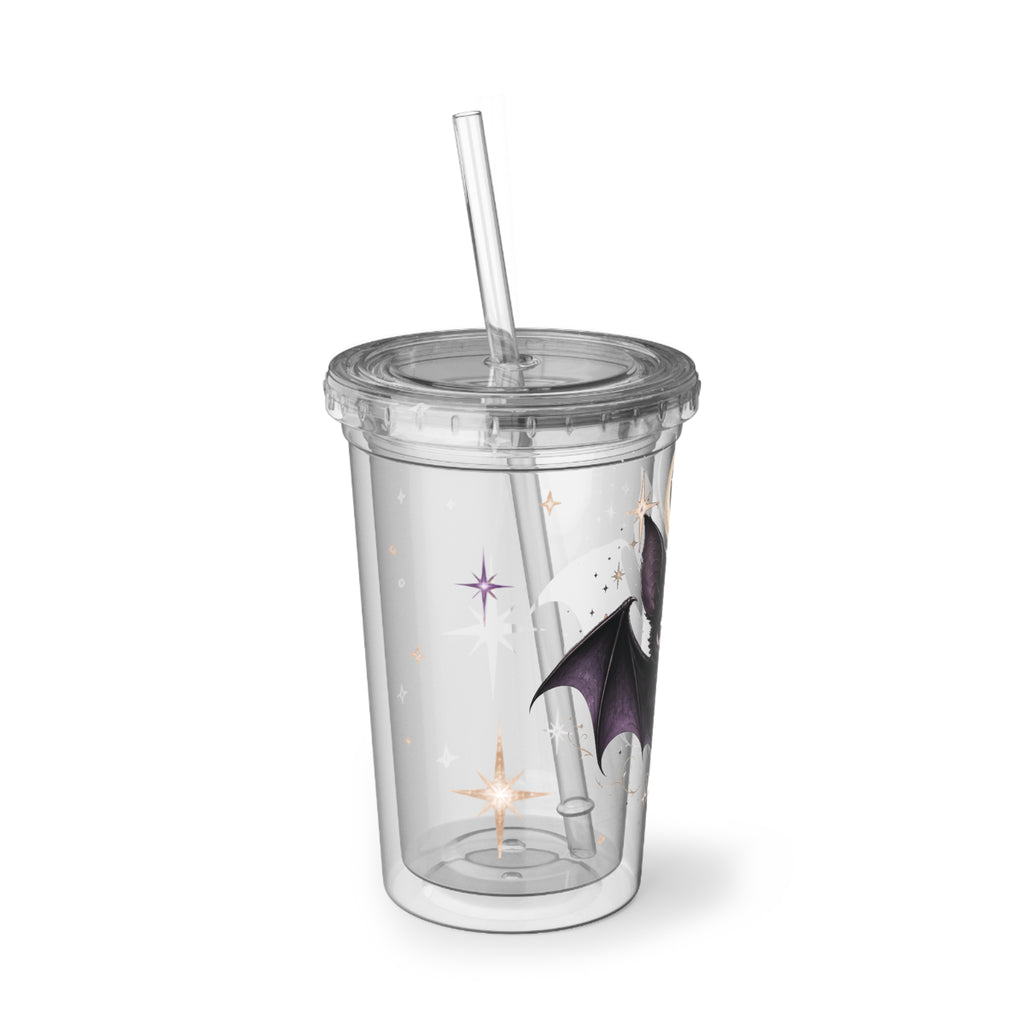 Vespertine Gothic Bat 16oz Acrylic Cup | Celestial Cold Cup