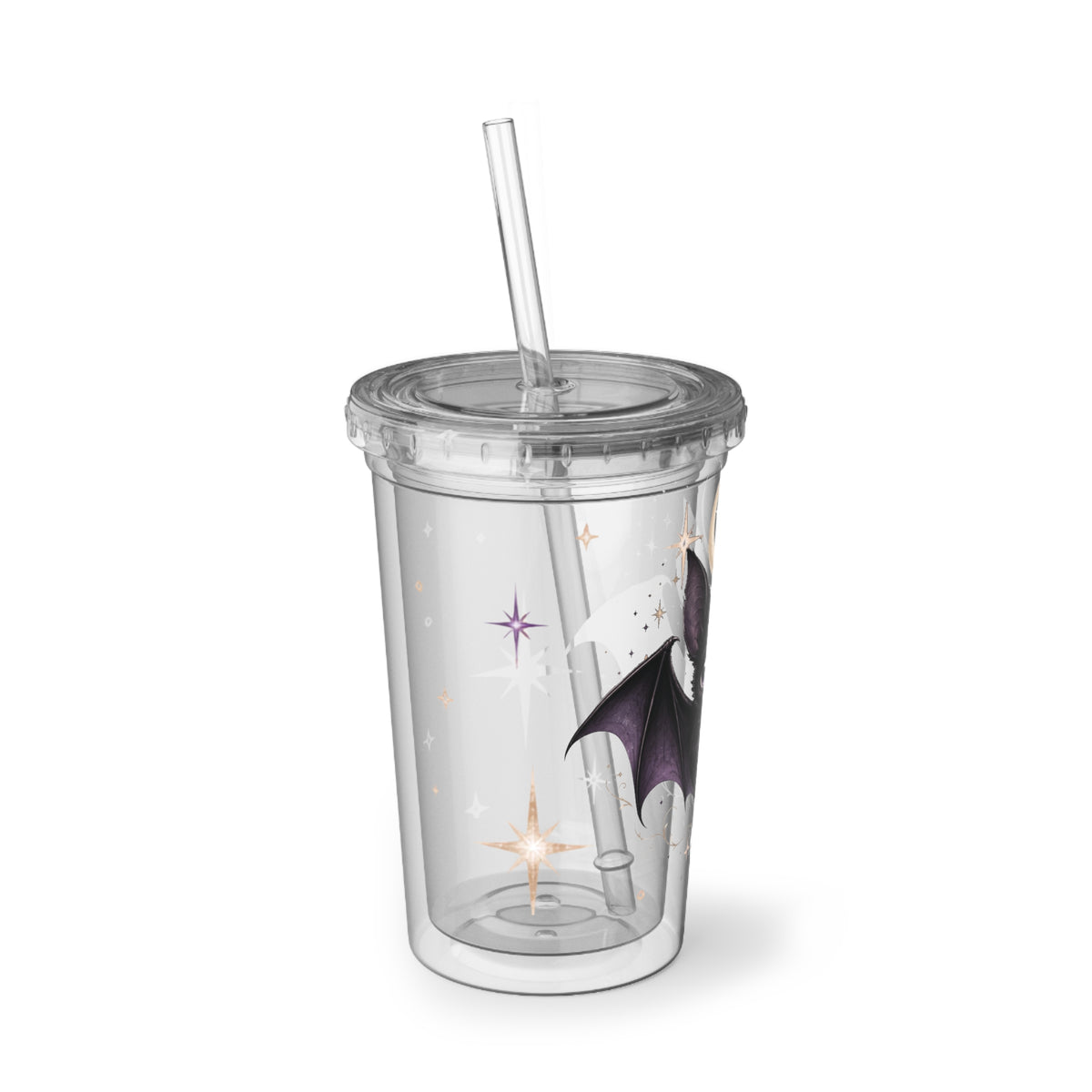 Vespertine Gothic Bat 16oz Acrylic Cup | Celestial Cold Cup