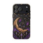 Vespertine Celestial Bat Magnetic Phone Case – Gothic Purple Moon Tough Case